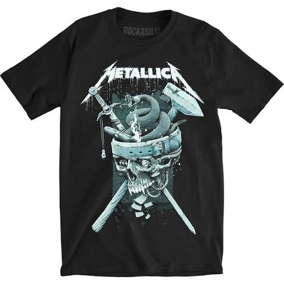 Metallica Unisex T-Shirt History White Logo - Picture 1 of 1